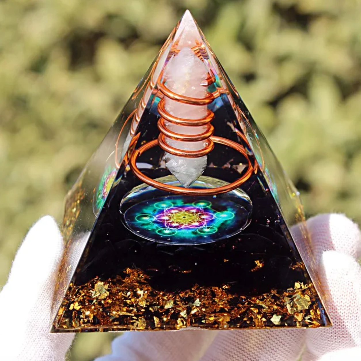 Obsidian Orgone Pyramid