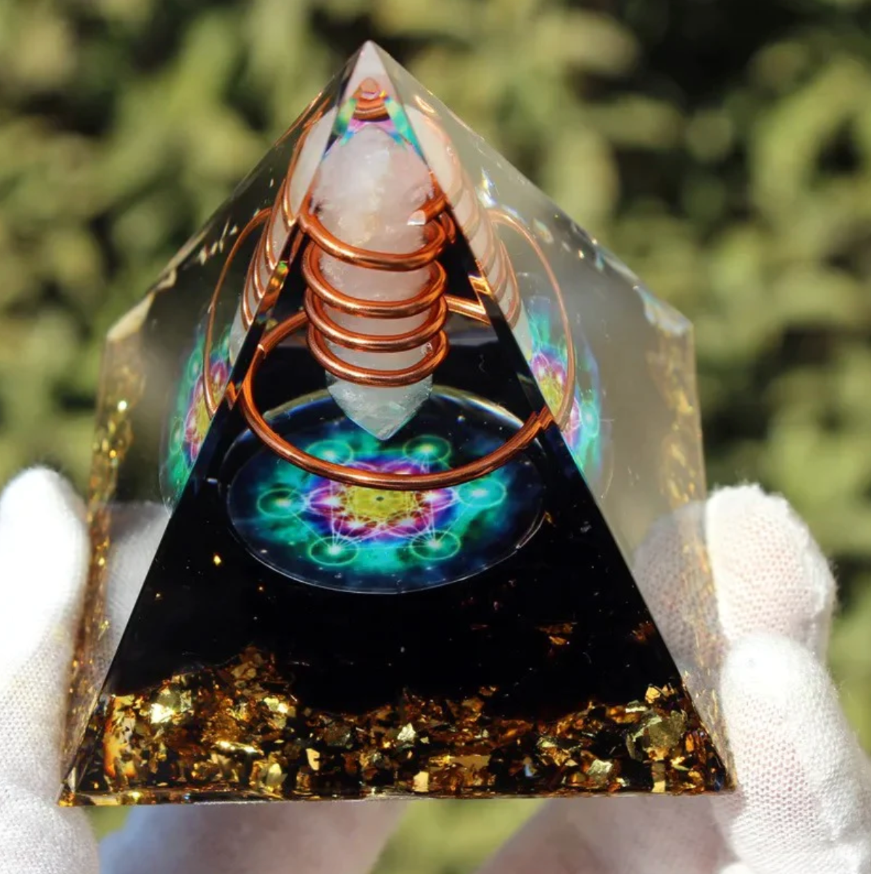 Obsidian Orgone Pyramid