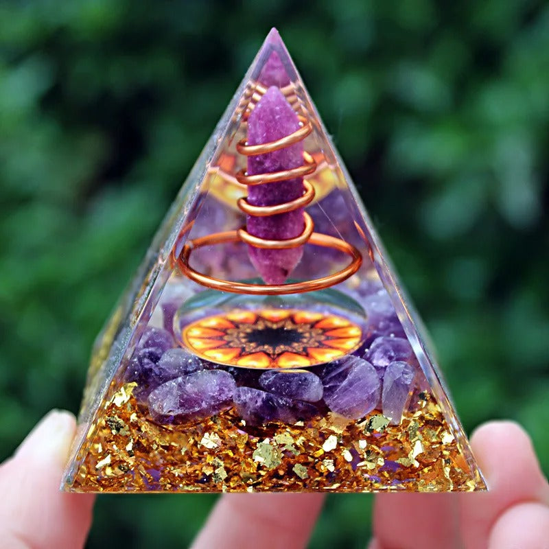 Amethyst Orgone Pyramid