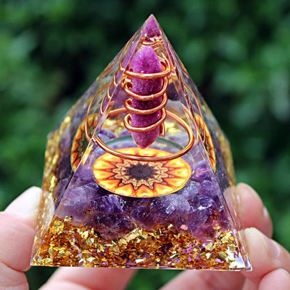 Amethyst Orgone Pyramid