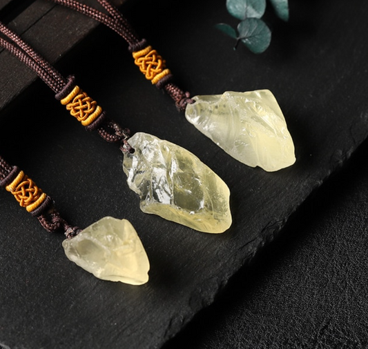 Natural Citrine Crystal Pendant